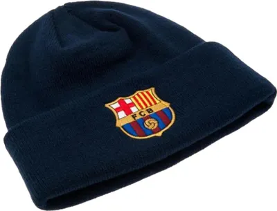 Image de Barcelona FC - Casquette Homme/Femme Unie, Revers retroussé, Jersey BS6152 (Taille unique) (Marine)