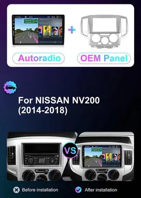 Productafbeelding van 14 autoradio voor Nissan NV200 2014-2018: [Geïntegreerde //GPS] -IPS 9 Inch Touchscreen-DAB/Bluetooth 5.0/MirrorLink/Stuurbediening/USB/4G/WiFi/2 Din