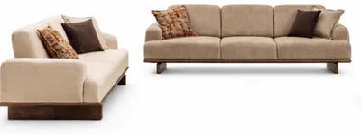 Produktbild von WohnzimmerSet Moderner Stil Beige Elegantes Design Weiche Polsterung
