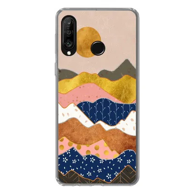 Produktbild von MuchoWow® Handyhülle Schutzhülle Hülle für Huawei P30 Lite Gold - Pastell - Muster Silikon Softcase Handy Hülle - Handyhülle