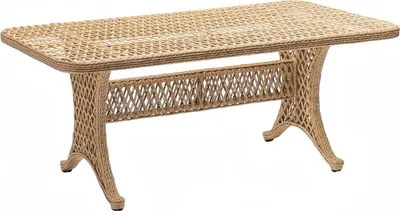 Produktbild von Couchtisch Hochwertig Beige Moderner Kaffeetisch Rattan Beistell Design Luxus