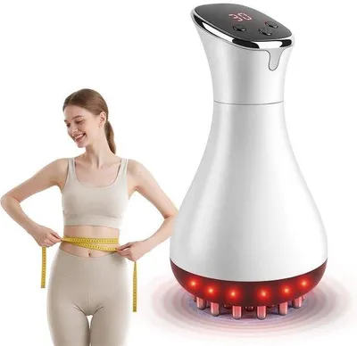 Imagen del producto de Aparato de masaje para drenaje linfático con microcorriente y vibraciones, diseñado para tonificar la piel de los brazos, el abdomen y las piernas.