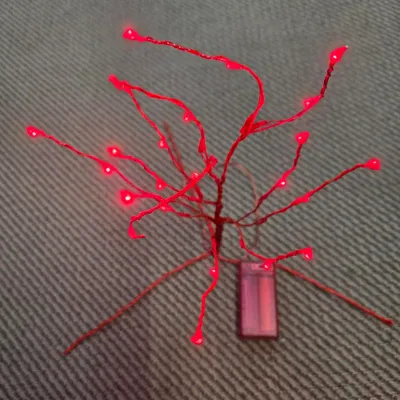 Produktbild von LED Minitree 30 x 15 cm rot Batteriebetrieb Best Season 725-55