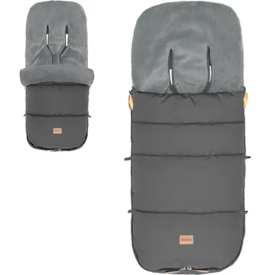 Produktbild von Winterfußsack mit für Kinderwagen Buggy Jogger Kinder waschbar warm Fußsack Grau
