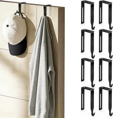 Imagen del producto de Ganchos metálicos ajustables, 8 unidades, color , para puertas y jardín