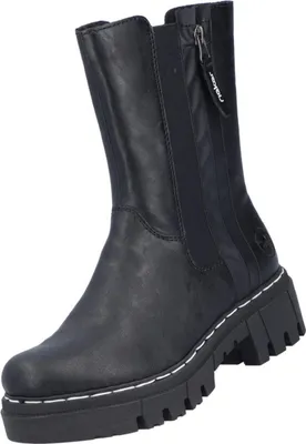 Produktbild von Rieker Damen Stiefelette Chelsea Boot mit Plateau und Blockabsatz 74083, Größe:40 EU, Farbe:Schwarz