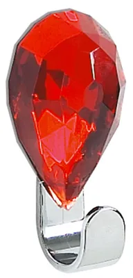 Produktbild von Spirella Handtuchhaken "Jewel", Acryl/ ABS verchromt, ruby rot