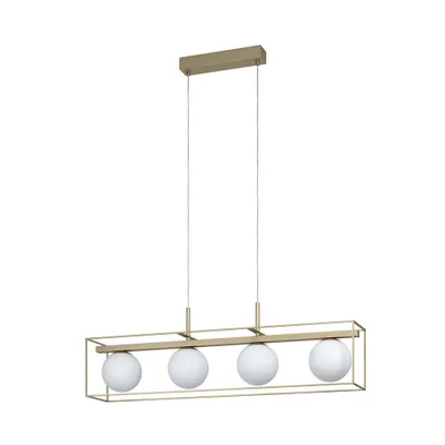 Immagine prodotto di Lampada a sospensione Vallaspra 4 luci champagne, bianco Eglo 97793