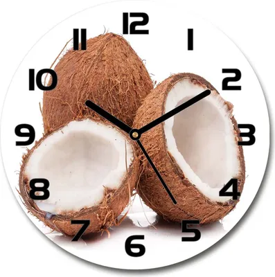 Produktbild von Wanduhr aus Glas 30fi Glasbild Glasuhr Gehärtetes Glas - schwarze-zeiger - coconut