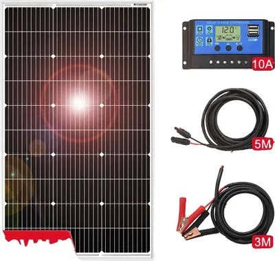 Produktbild von Solarpanel, 100W Leistungsabgabe, monokristallines Silizium, 100W Set