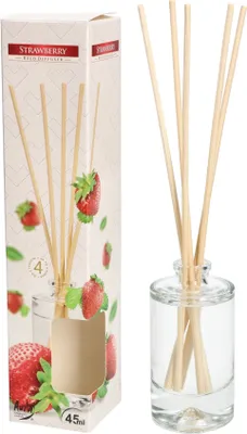 Obrázok produktu pre KOTARBAU® vonný difuzér s ratanovými tyčinkami 45 ml jahodová vôňa pre dom a domácnosť