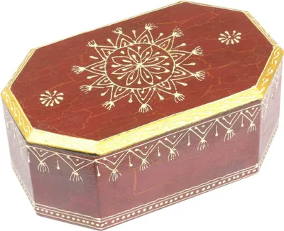 Produktbild von Schatulle Truhe Holzbox Holzkiste Holztruhe Schatzkiste Schatztruhe Schmuckkiste gold bemalt 17 cm TUG-011 Klein