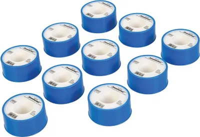 Produktbild von Silverline PTFE-Gewindedichtungsband, weiß, 10er-Pckg. 19 mm x 12 m