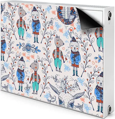 Produktbild von Magnet Heizkörper Heizkörper-Abdeckung Heizkörperabdeckung 80x60 cm - Tiere