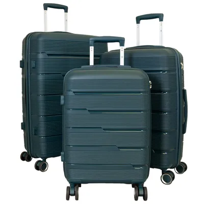 Produktbild von Kofferset Trolleyset 3 teilig Aruba Hartschale Reisekoffer Polypropylen grün