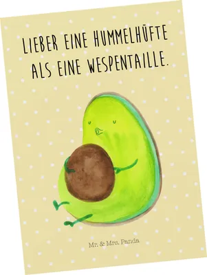 Produktbild von Mr. & Mrs. Panda Postkarte Avocado Pfeifen - Gelb Pastell - Geschenk, Ansichtskarten, Schwanger, Ernährung, Ansichtskarte, Postkarten, Grußkarte, Abnehmen, Fotokarte