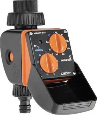 Produktbild von Claber Aquauno Select Bewässerungscomputer für Wasserhahn 1 Weg 63 Programme 3/4"
