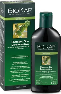 Immagine prodotto di Shampoo lenitivo per capelli all'olio di oliva e malva 200 ml