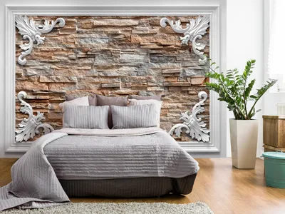 Produktbild von Vlies Fototapete Stein Optik 400x280 cm Tapeten Wandtapete XXL Ornament Steinwand f-C-0210-a-d