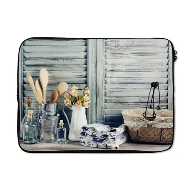 Produktbild von MuchoWow® Laptop Hülle 13 Zoll Stilleben - Küchenutensilien - Rustikal Laptoptasche - Laptophülle - Sleeve - Rundumschutz