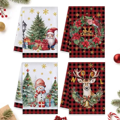 Obrázok produktu pre Sada 4 vianočných kuchynských utierok, rozmer 40x60 cm