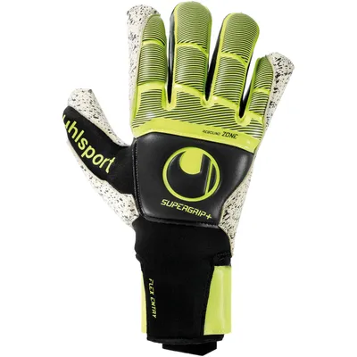 Produktbild von Uhlsport Supergrip+ Flex Frame Carbon Torwarthandschuhe Herren schwarz fluo gelb Gr 8,5