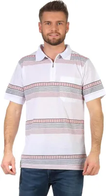 Produktbild von Herren Poloshirt T-shirt Polo-Hemd Kurzarm,  Weiß L