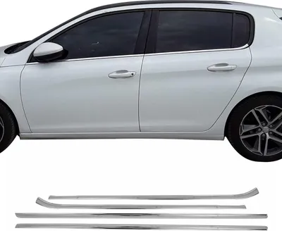 Zdjęcie produktu dla Listwy okienne do Peugeot 308 2014-2021 stal nierdzewna chrom 4szt