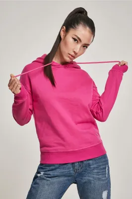 Image de Urban Classics TB1524 | Sweat à capuche femme avec larges bords-côtes - Couleur : brightviolet - Taille : S