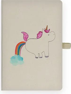 Produktbild von Mr. & Mrs. Panda notizbuch Einhorn Pupsen - Transparent - Geschenk, Journal, Pups, Spaß, Unicorn, Regenbogen, Glitzer, skizzenbuch a4, Tagebuch, Freundin