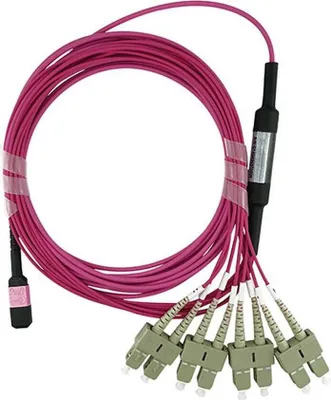 Productafbeelding van BlueOptics vezeloptische MTP/4xSC splitterkabel, OM4, 5 meter (SFP6142FU5MKB)