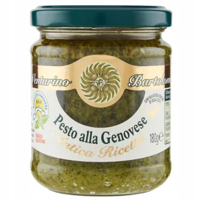 Image de Pesto de basilic d'après une ancienne recette de Bartolomeo Venturino 180 g