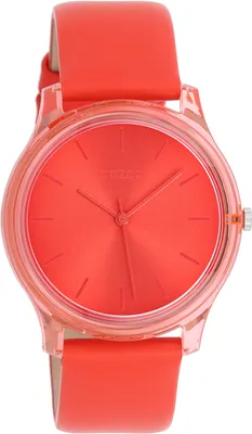 Image de Montre Oozoo rouge en cuir Timepieces Femmes Montre à quartz analogique UOC11142
