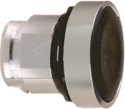 Image de Bouton poussoir plat, noir - Bouton poussoir noir IP66 ZB4BA2