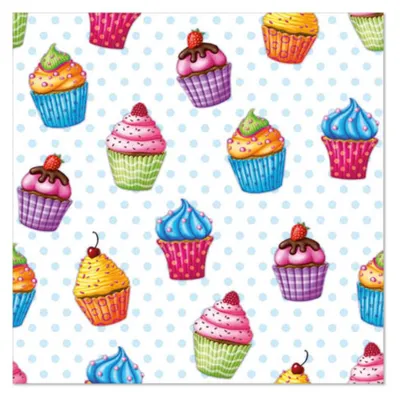 Produktbild von PAPSTAR Motivservietten "Cupcakes" 330 x 330 mm 20 Stück