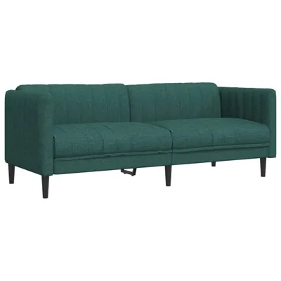 Produktbild von vidaXL Sofa 3-Sitzer Dunkelgrün Stoff