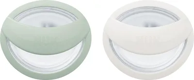 Immagine prodotto di Succhietto NUK MommyFeel | 0?9 mesi | tettarella adatta all'allattamento al seno | silicone senza BPA | Menta e bianco sporco | 2 pezzi