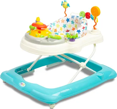 Immagine prodotto di Passeggino Toyz Stepp per bambini a partire da 6 mesi, con scheda di apprendimento - azzurro