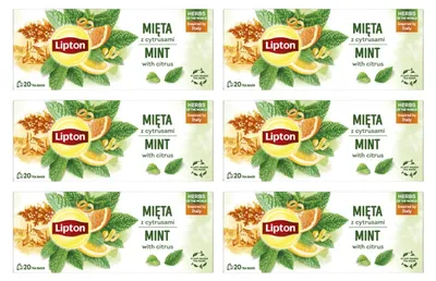 Produktbild von Lipton Pfefferminztee Zitrone & Orange 6x 20 Teebeutel - Minze Kräutertee