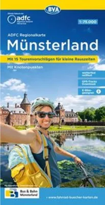 Produktbild von BVA ADFC Regionalkarte Münsterland, mit Knotenpunkten 1:75.000