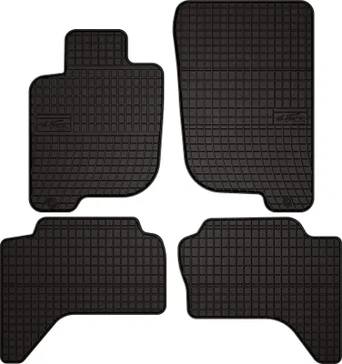 Immagine prodotto di Tappetini auto in gomma adatto per Mitsubishi L200 IV (2006-2015, pickup) neri, set 4 pz, con fissaggi