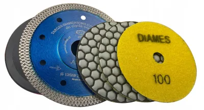 Produktbild von Diames Diamant-Polierscheiben Set #100 M14 125mm Trocken