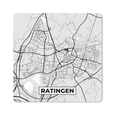 Produktbild von MuchoWow® Mauspad Mousepad Deutschland - Karte - Ratingen - Karte 20x20 cm - Mousepads - Maus Mat - Pad - Mausunterlage - Desk Mat - Bureauartikeln