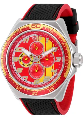 Produktbild von Invicta Racing 50042 Herrenuhr - Quarzwerk - Edelstahl mit rotem Zifferblatt - 50 mm
