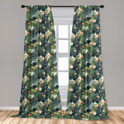 Produktbild von Abakuhaus, Fenstervorhänge, Botanic Tropic Blätter, 2-Panel-Set, 150 x 175 cm