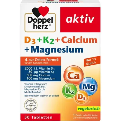 Obrázok produktu pre Doppelherz Horčík 500+Vápnik+Kálium Tablety 100 kapsúl