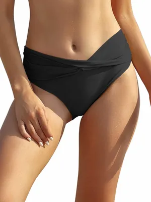 Produktbild von SHEKINI Damen-Badehose Slips Formend Bauch Schwarz S
