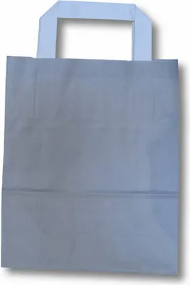 Produktbild von 250x Papiertragetaschen aus Kraftpapier 220+100x280mm grau