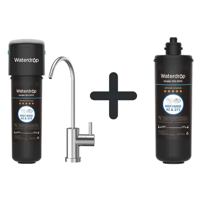 Obrázek produktu pro Waterdrop  10UB podpultový vodní filtrační systém s vyhrazeným kohoutkem,  NSF/ANSI 42, s 1 náhradním vodním filtrem RF10