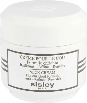 A white jar of Sisley Neck Cream.